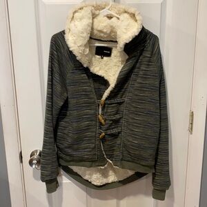 Hurley Oversized Sweatshirt Toggle Jacket NWOT